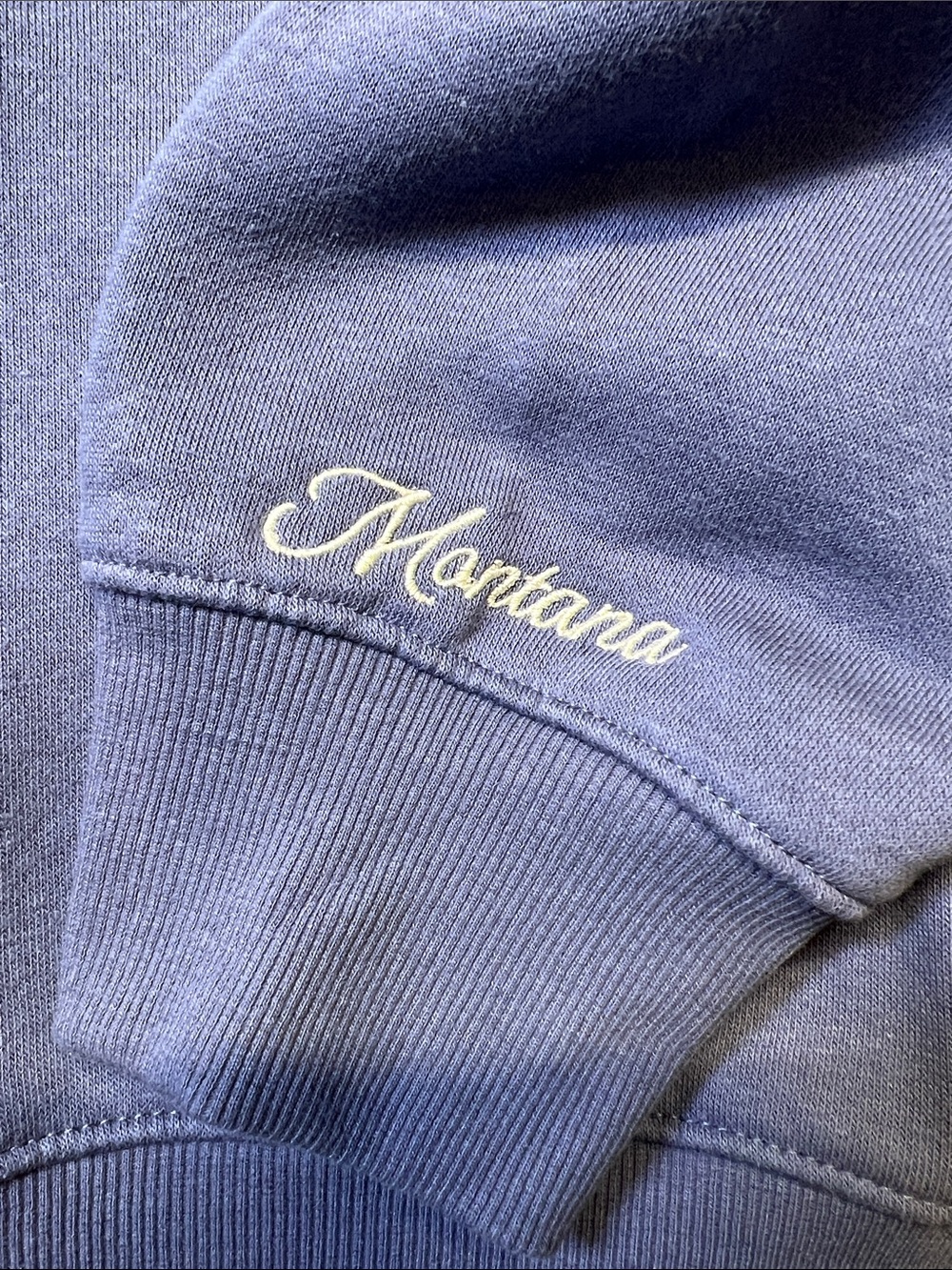 State of Mind Lavender Crewneck Sweater with Cream 'MT' Patch - Picture 3 of 3